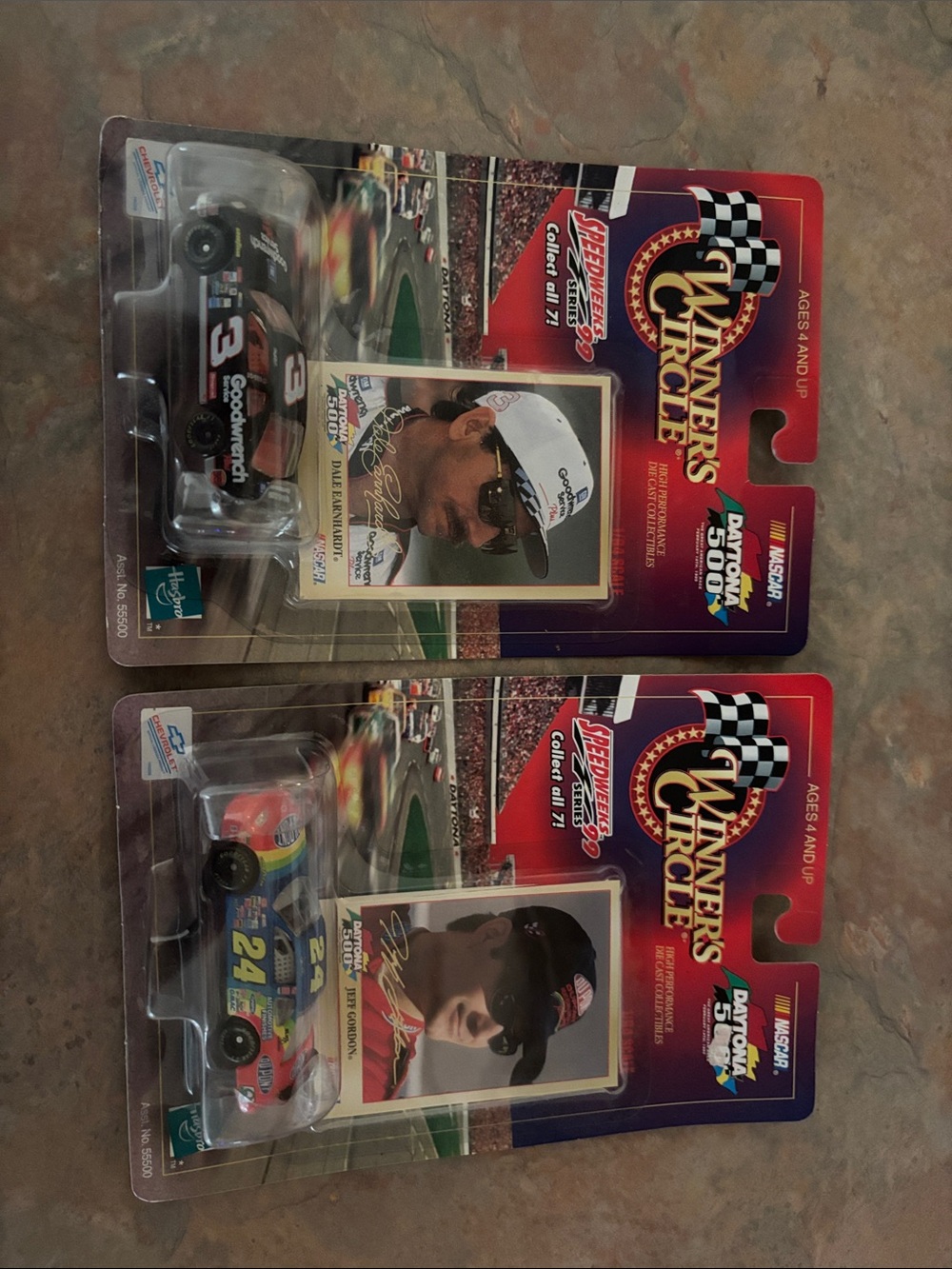 Collectible NASCAR Winner's Circle Diecast Twin Pack - Black & Multicolor Cars
